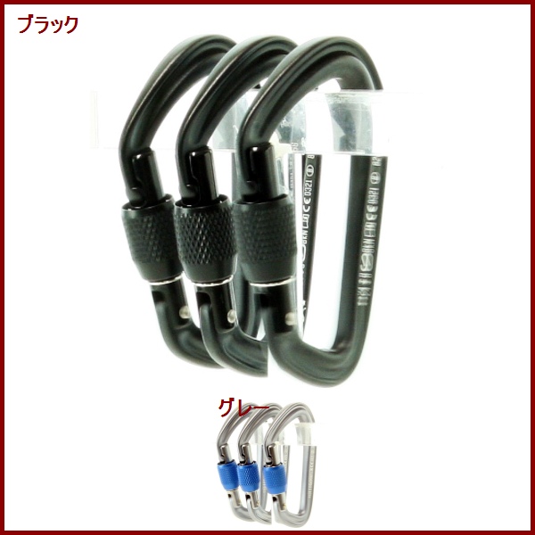 Black Diamond・ブラックダイヤモンド  ホットフォージスクリューゲート 3個パック